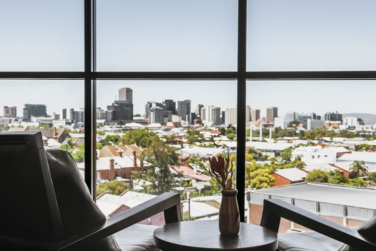 Adelaide city skyline - Restaurant with a view